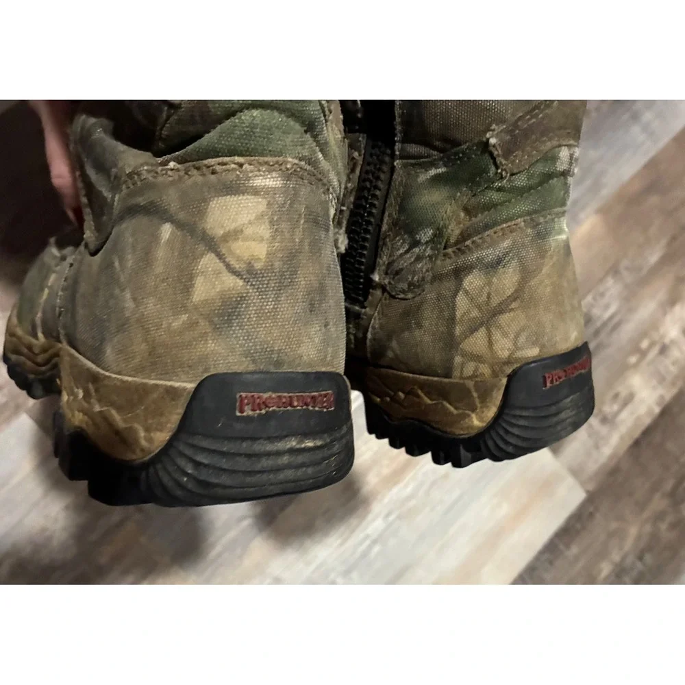 Rocky Mens Gore-Tex Camo Hunting Boots Vibram Sole Side Zip Waterproof